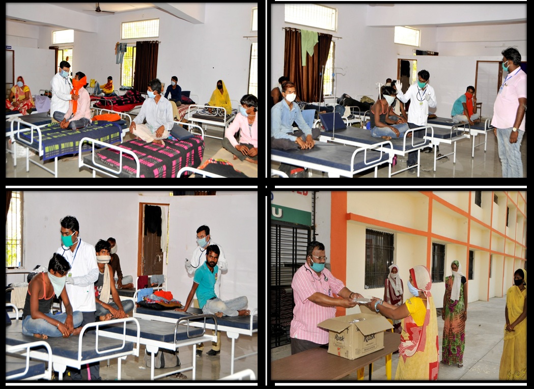 Health Checkup of Migrant Labourers At Shiva Trust Yashavantrao Chavan Ayurvedic Medical College and Hospital. Nipani-Bhalgaon,Aurangabad